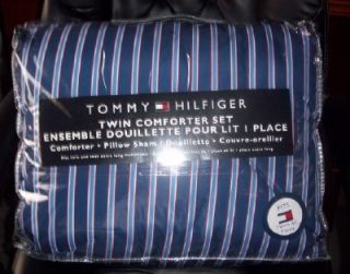 Tommy Hilfiger Christopher Blue Navy Red White Stripe Twin XL
