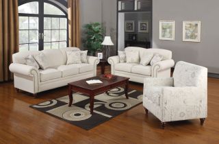 Norah Collection Chair French Script Oatmeal Living Room