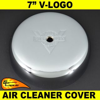 Harley 7 V Logo Chrome Air Cleaner Cover Sportster