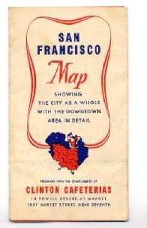 clinton cafeteria san francisco map 1940 a clinton cafeterias map of