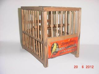 RARE VINTAGE COAL MNING HARTZ MOUNTAIN CANARY CAGE EXCELLENT