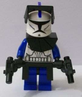 Lego Star Wars Clone Wars Custom Captain Rex w Battle Gear 2 Blasters