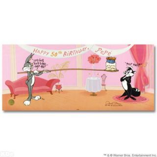 Chuck Jones Bugs Bunny Pepes 50th Birthday Le Cel wCOA