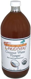 organic raw coconut water vinegar 32 oz bottle from tropical