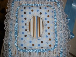 George Baby Fabric Photo Album 3 Ring Binder Size Blue