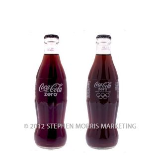 Coca Cola UK 2012 Olympics Glass Bottle RARE Zero Version