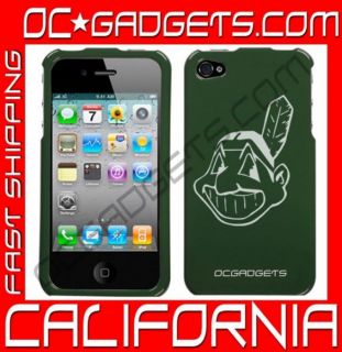Cleveland Indians MLB Green Case Cover iPhone 4 Verizon
