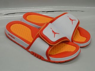 Nike Jordan Hydro 2 White Orange Sandals Mens Size 8