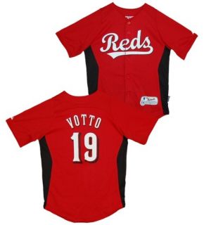 Cincinnati Reds Joey Votto Red Youth Cool Base Batting Practice Jersey