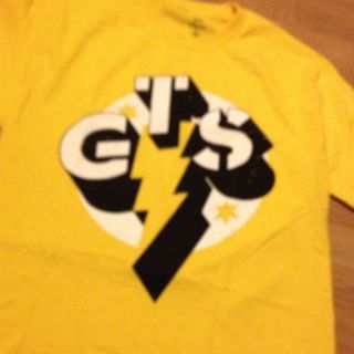 WWE cm Punk GTS Yellow T Shirt Mens Sz L 100 Authentic