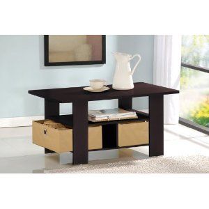 Coffee Table Easy Assembly Espresso Finish