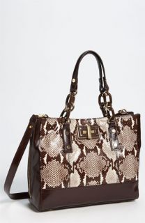 Milly Kathryn Embossed Python Tote