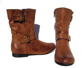  Winter Bootie Boots Designer Cognac Snow Shoes Ladies Size 8 5