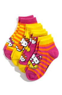 Hello Kitty® Lemon Quarter Length Socks (5 Pack) (Toddler, Little Girls & Big Girls)