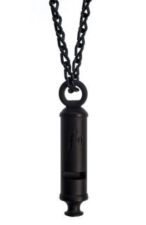 Falling Whistles Black Whistle Necklace