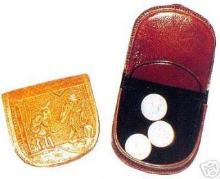 New Mexican Tooled Leather Folding Coin Purse Wallet