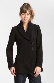 Vince Camuto Knit Collar Toggle Coat