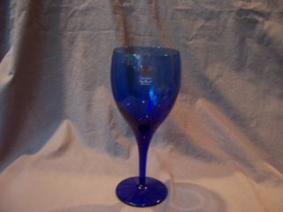 Wine Glass Goblet Stem Sapphire Cobalt Blue LIGHT & MUSIC Luigi