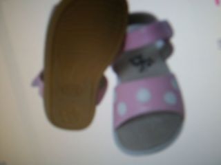 New Toddler Sz 6 Puddle Jumper Sandles Pink w White Polka Dots