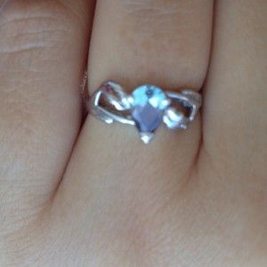 NATURAL Color Change ALEXANDRITE RING 14K WHITE GOLD 1 12 Carats With
