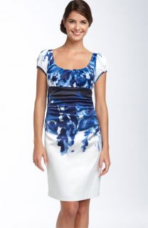 Suzi Chin for Maggy Boutique Printed Stretch Satin Dress