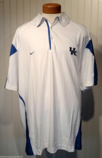   Kentucky Wildcats Mens Football Coaches Polo Shirt 3XL White MSRP 65
