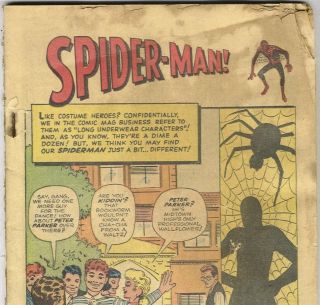 AMAZING FANTASY #15 first Spider Man Reprint in MARVEL TALES #1 from