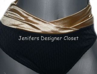 Tara Grinna Black Gold Bikini Swimsuit 32 B C 8 Hot