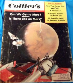 Colliers Von Braun Bonestell Manned Mars Space Exploration 1954 RARE