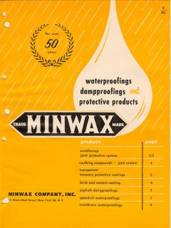  1962 Asbestos Mastics Protective Fibrous Coatings Waterproofing