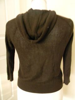 david Brooks☻☻ Women Hooded Button Front Knit Cardigan Sz Large