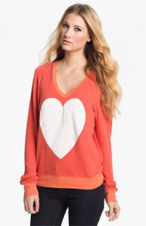 Wildfox Sparkle Heart Graphic Sweatshirt