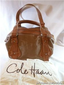 Cole Haan Taupe Tan Leather Handbag Purse with Dust Bag