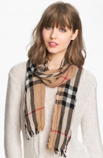 Burberry Giant Check Crinkled Scarf