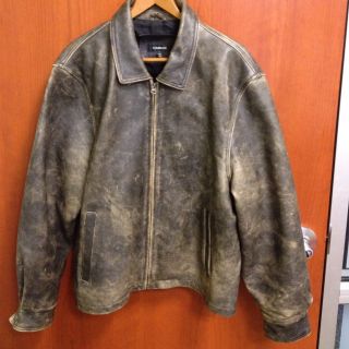  Brown Leather Motorcycle Jacket Colebrook Mens L Thick 5 Lbs