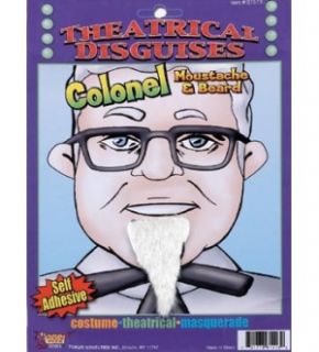 colonel costume beard brand new self adhesive great gag gift complete