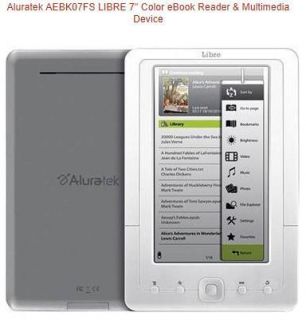 Aluratek AEBK07FS Libre 7 Color eBook Reader Multimedia Device