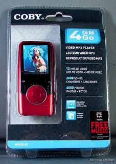 Coby MP620 4GB Red 4GB  MP4 Player with FM Radio
