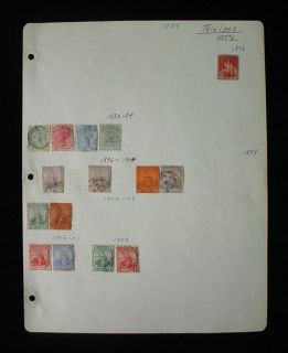Trinidad Tobago British Commonwealth Stamps 1 Page Old Collection Lot