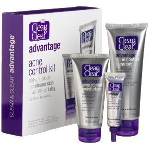 Clean Clear Advantage Acne Control Kit Acne Cleanser Moisturizer