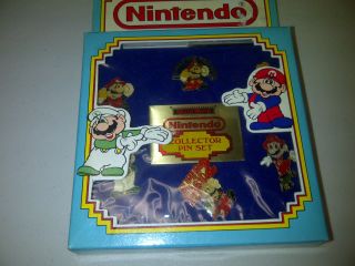 Vintage Nintendo Collector Pin Set 1989 Mario *Sealed*