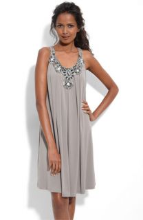 Suzi Chin for Maggy Boutique Beaded Jersey Trapeze Dress