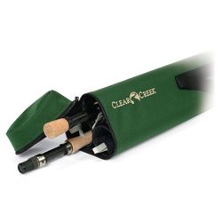 triangle travel fly rod case green by clear creek