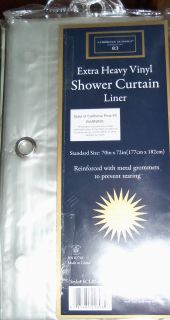 CLEAR Shower Curtain Liner.with METAL GROMMETSNIP