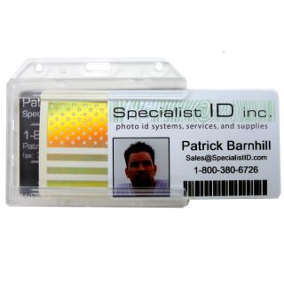 Clear 2 Sided Horizontal Multiple ID Card Holder 1840 3050