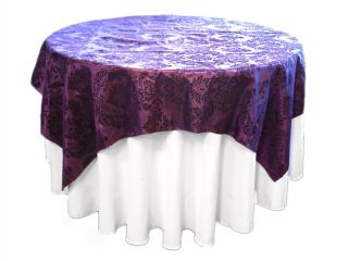   Damask Flocking Table Overlays Wedding Party Linens 8 Colors