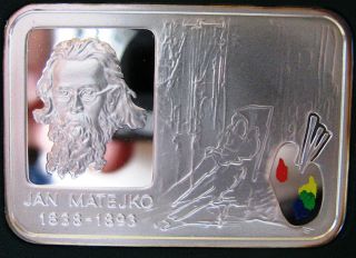 silver coin Poland 20 Zlotych 2002 Jan Matejko beautiful high catalog