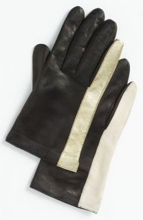 Diane von Furstenberg Colorblock Leather Gloves