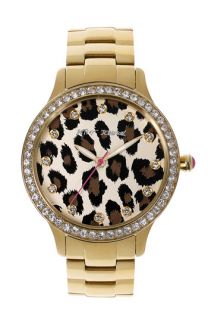 Betsey Johnson Leopard Print Dial Watch