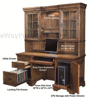  New Modular Home Office Wood Computer Desk Furniture Oak Finish